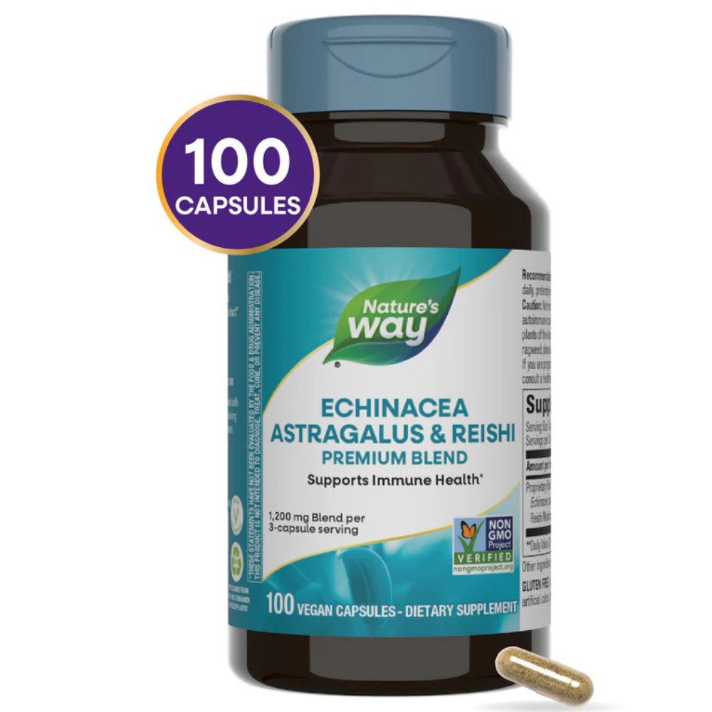 Equinácea, Astrágalo y Reishi: Mezcla Premium