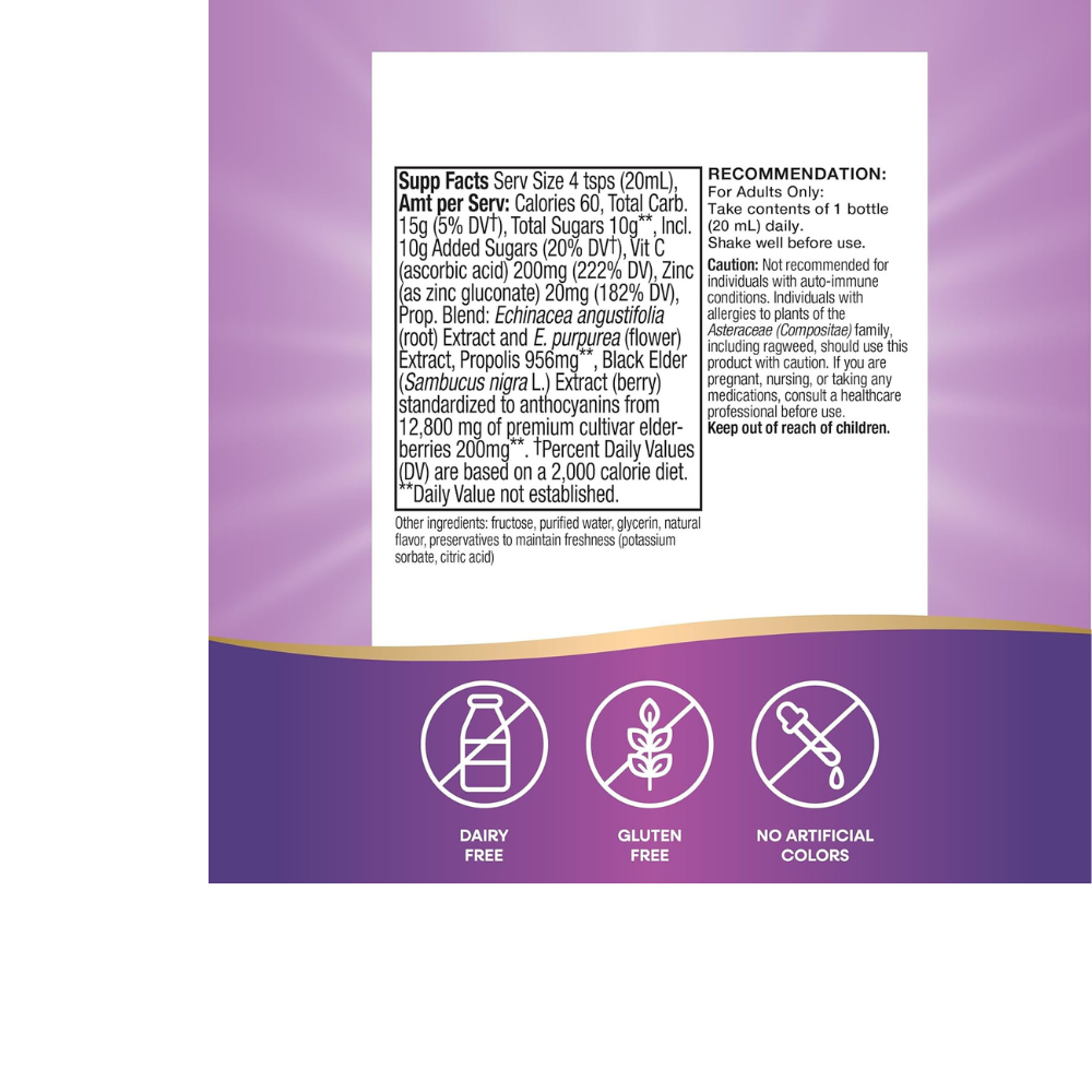Sambucus Standardized Elderberry Single Shot Immune Syrup