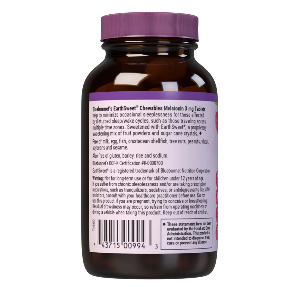 EARTHSWEET CHEWABLES MELATONIN 3 mg - Raspberry Flavor