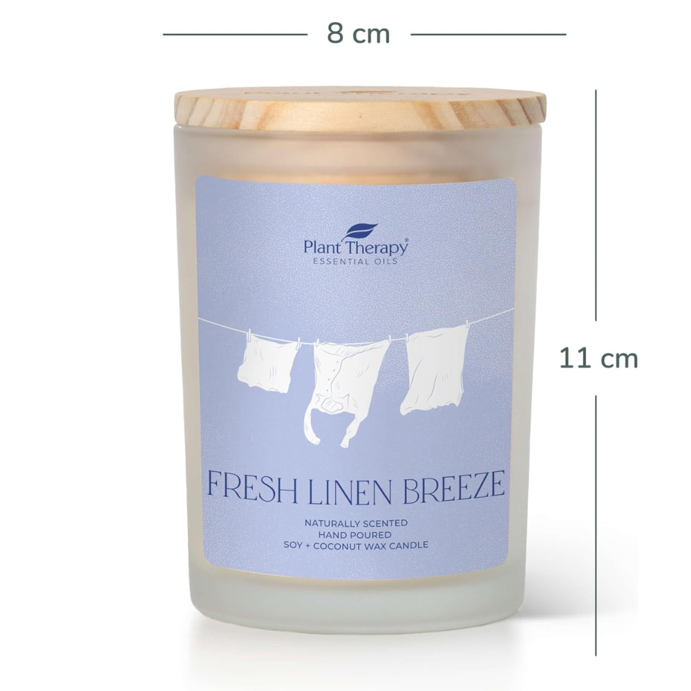 Fresh Linen Breeze Naturally Scented Candle