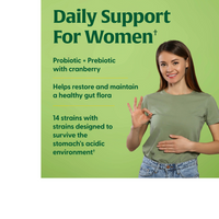 Thumbnail for MegaFlora Women's Probiotic + Prebiotic - 14 Strains - 50 Billion live cultures