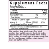 Thumbnail for EARTHSWEET CHEWABLES VITAMIN D3 1000 IU - Raspberry Flavor