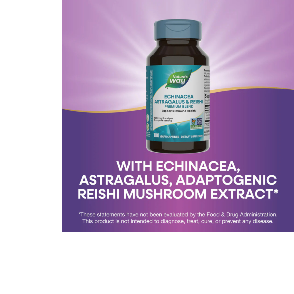 Equinácea, Astrágalo y Reishi: Mezcla Premium