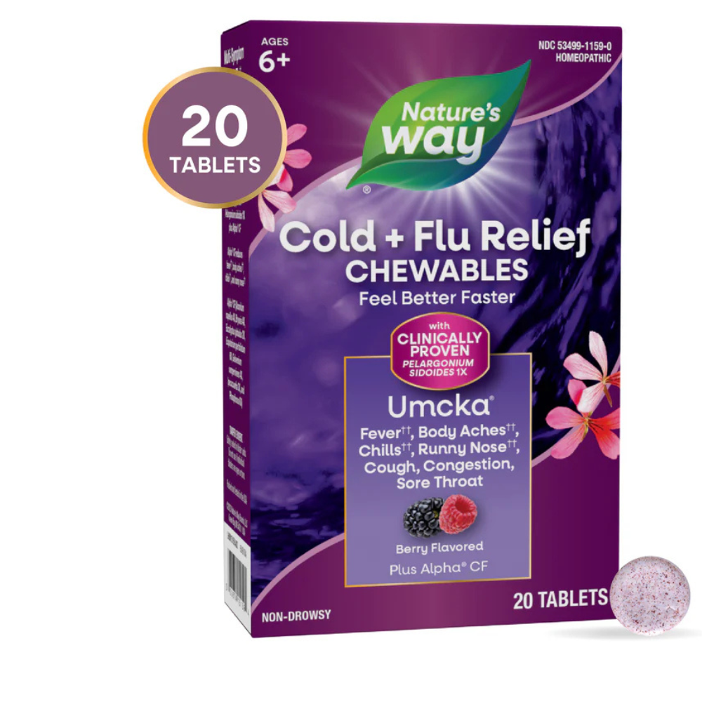 Umcka Alivio para el Resfriado y la Gripe Masticables