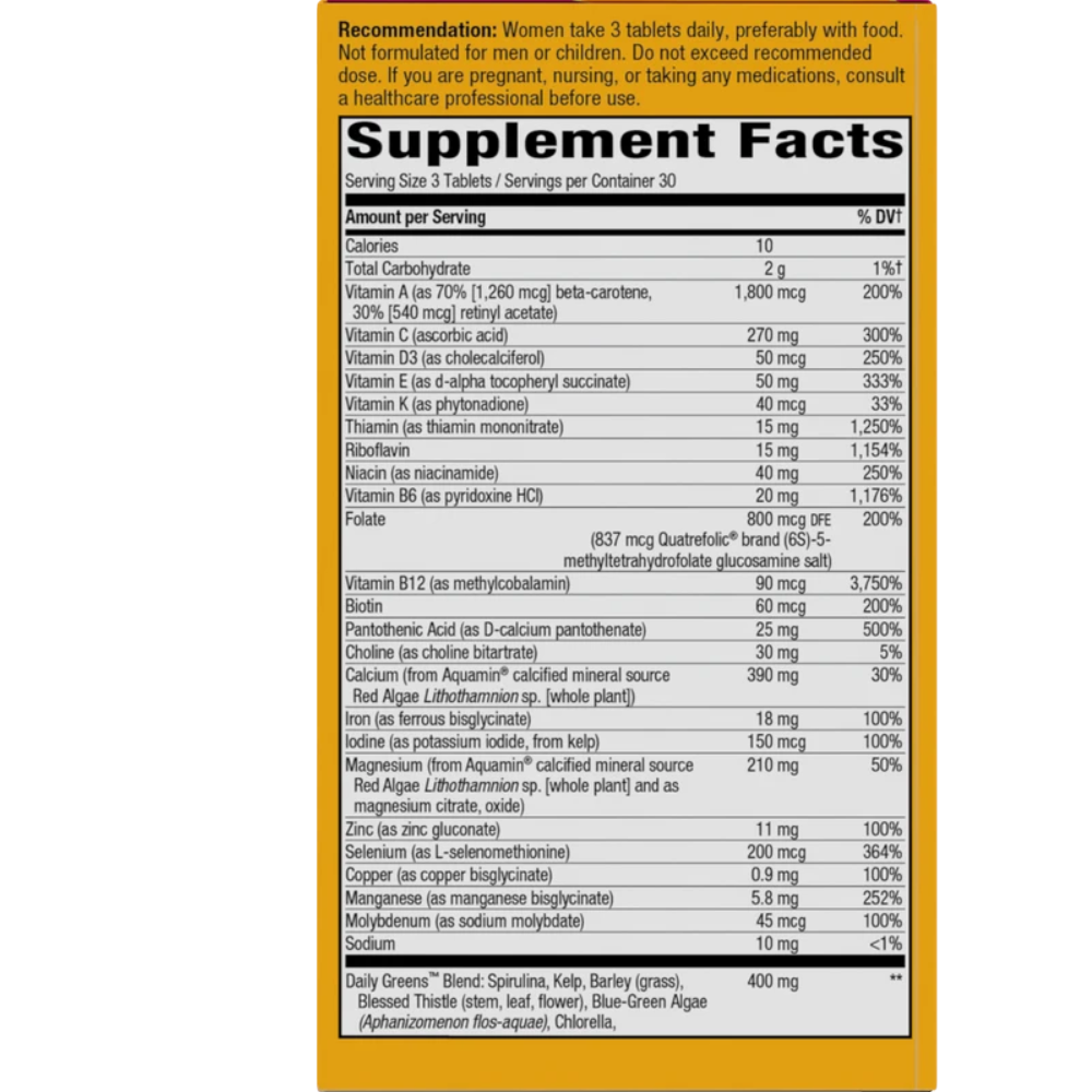 Alive! Max3 Potency Women's Complete Multivitamin