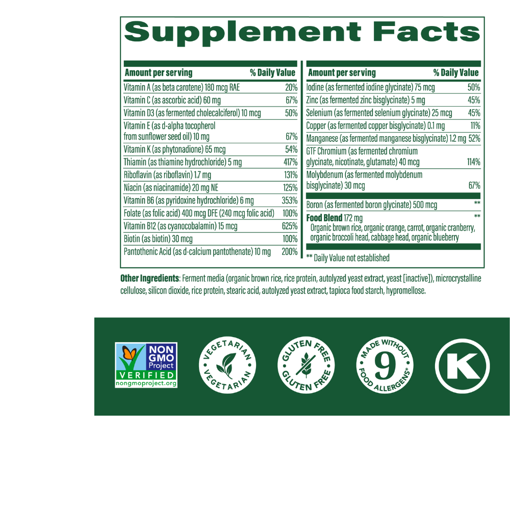 One Daily Iron Free Multivitamin