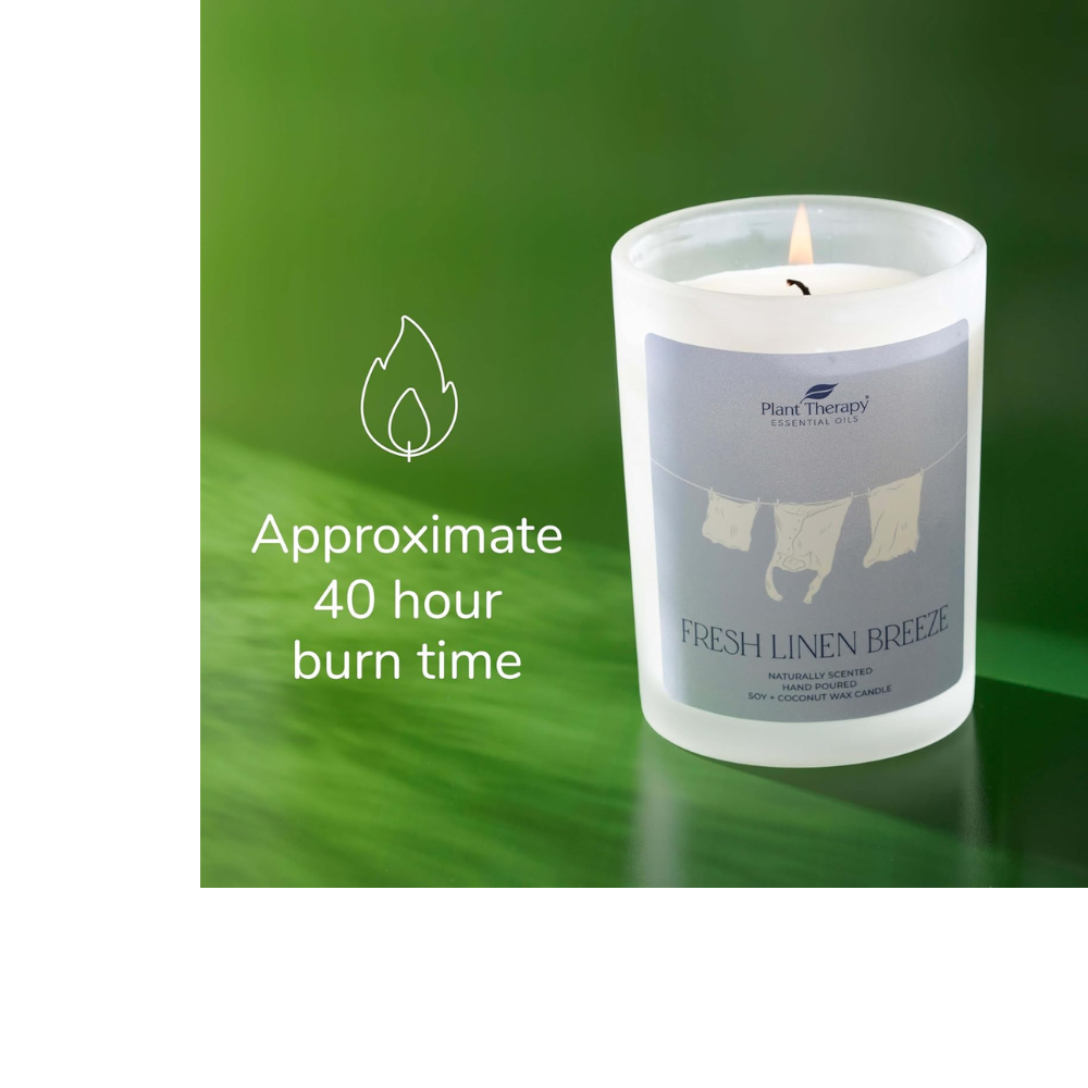 Fresh Linen Breeze Naturally Scented Candle