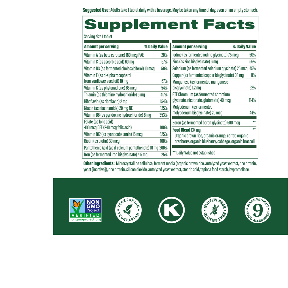 One Daily Multivitamin