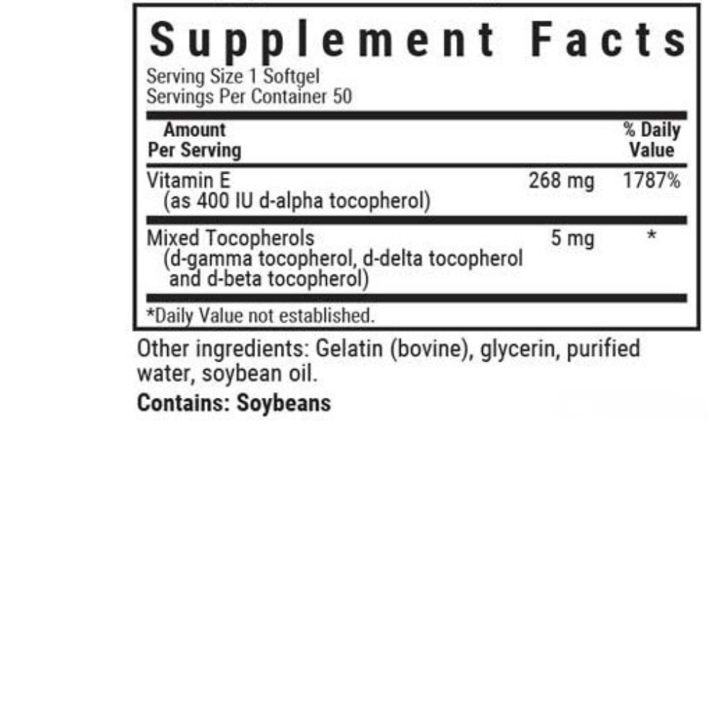 VITAMINA E 400 UI d-ALFA Y TOCOFEROLES MIXTOS