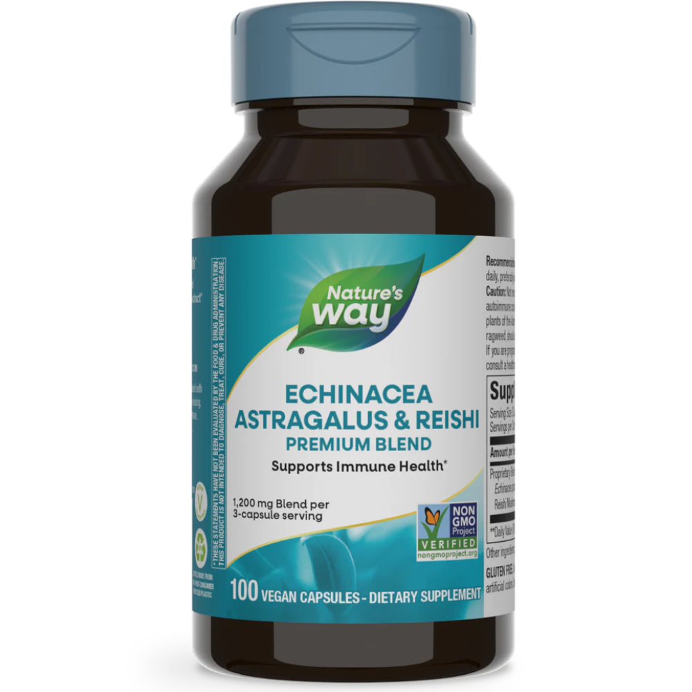 Equinácea, Astrágalo y Reishi: Mezcla Premium
