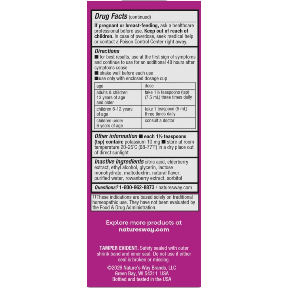 Umcka Cold & Flu Relief Elderberry Syrup