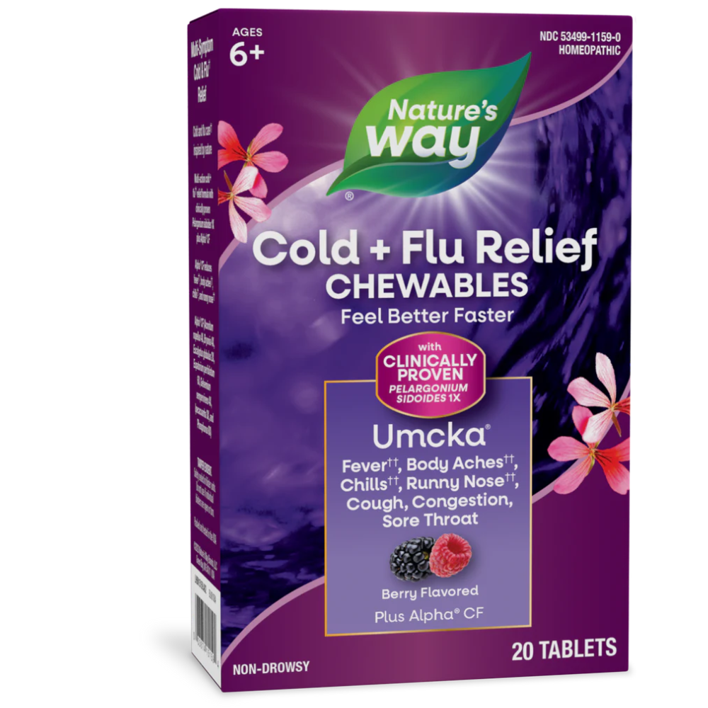 Umcka Alivio para el Resfriado y la Gripe Masticables