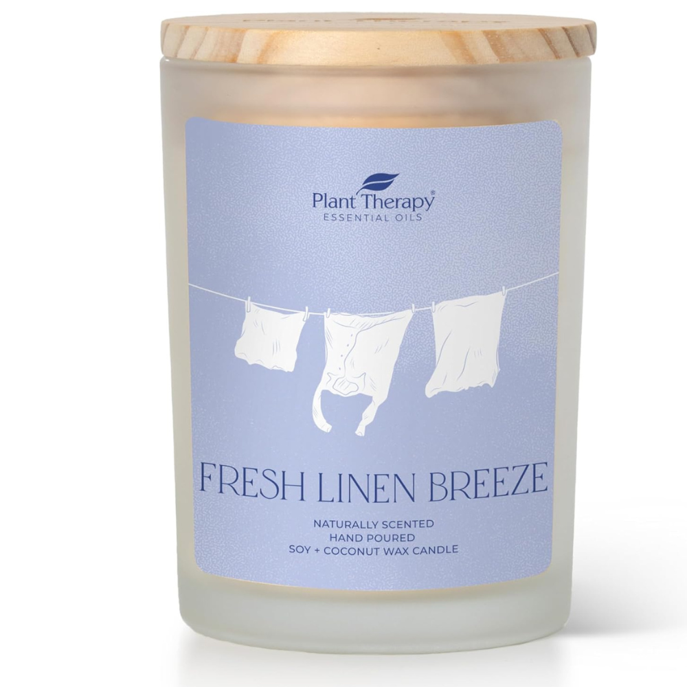 Fresh Linen Breeze Naturally Scented Candle