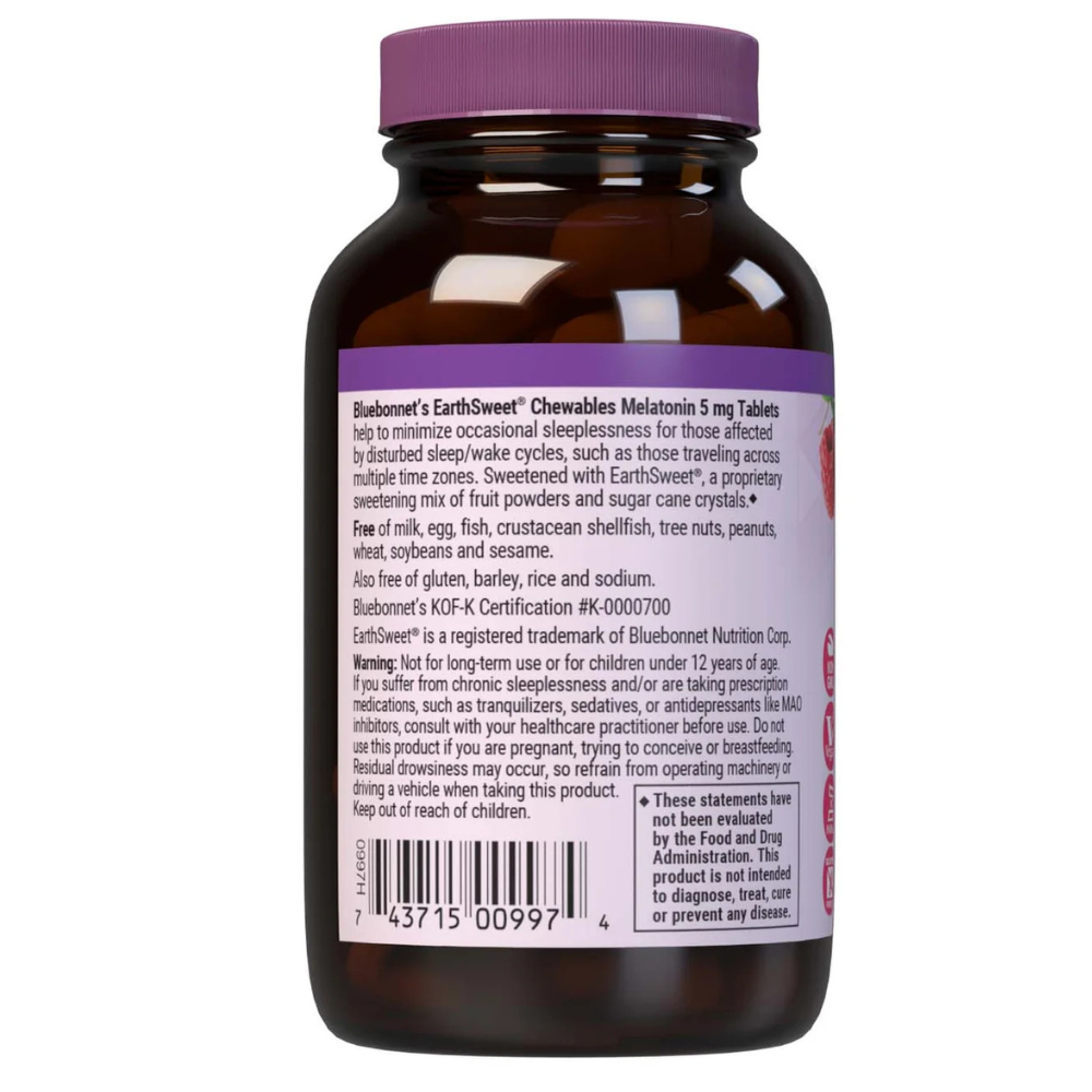EARTHSWEET CHEWABLES MELATONIN 5 mg - Raspberry Flavor