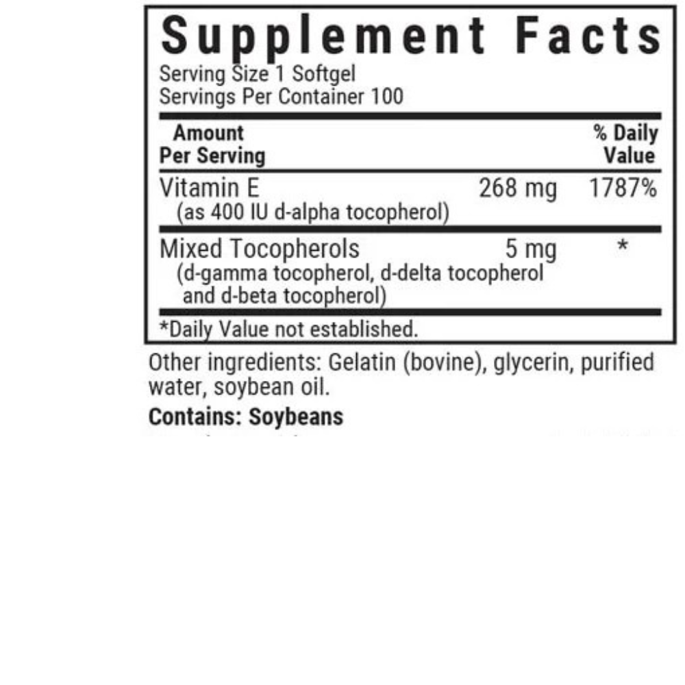 VITAMINA E 400 UI d-ALFA Y TOCOFEROLES MIXTOS