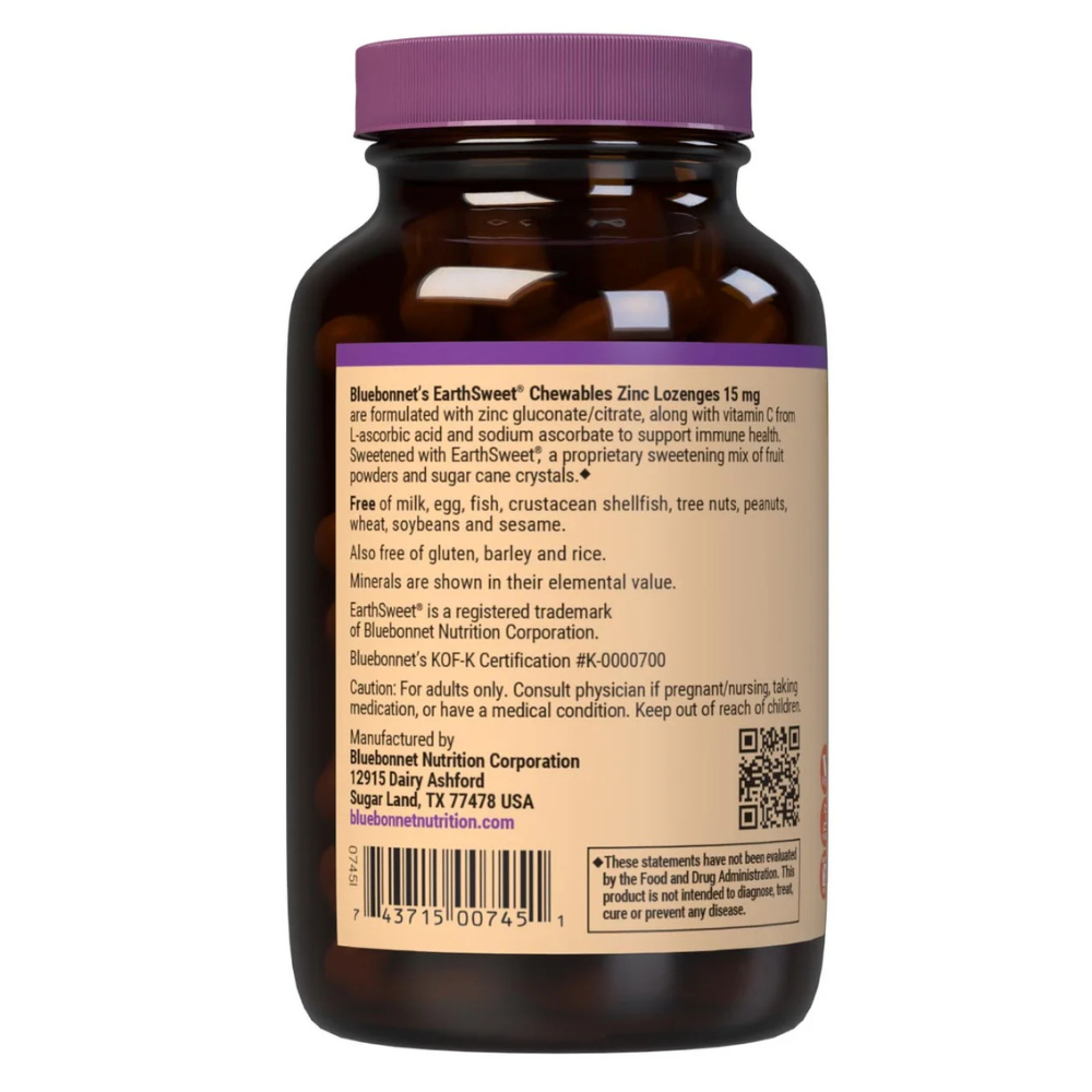 EARTHSWEET CHEWABLES ZINC Lozenges 15 mg