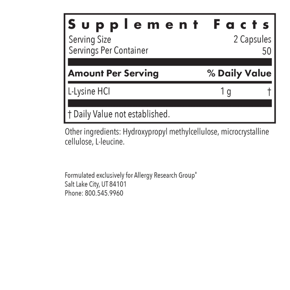 L-Lisina 500 Mg