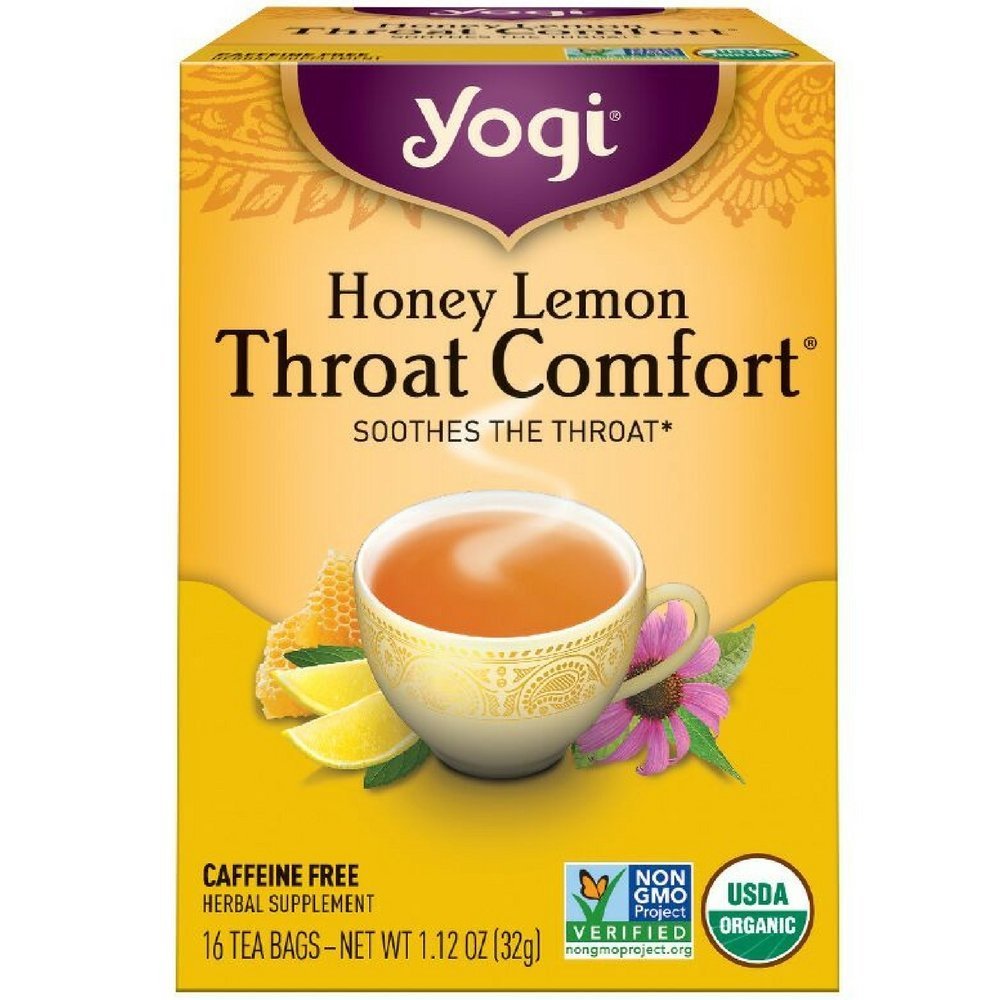 Té Yogi ecológico de miel para el confort de la garganta