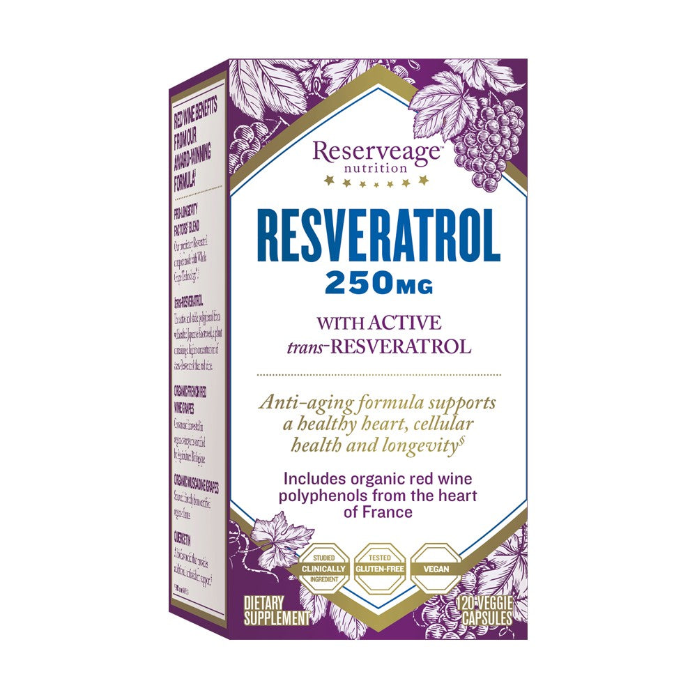 Resveratrol 250mg con Trans-Resveratrol Activo