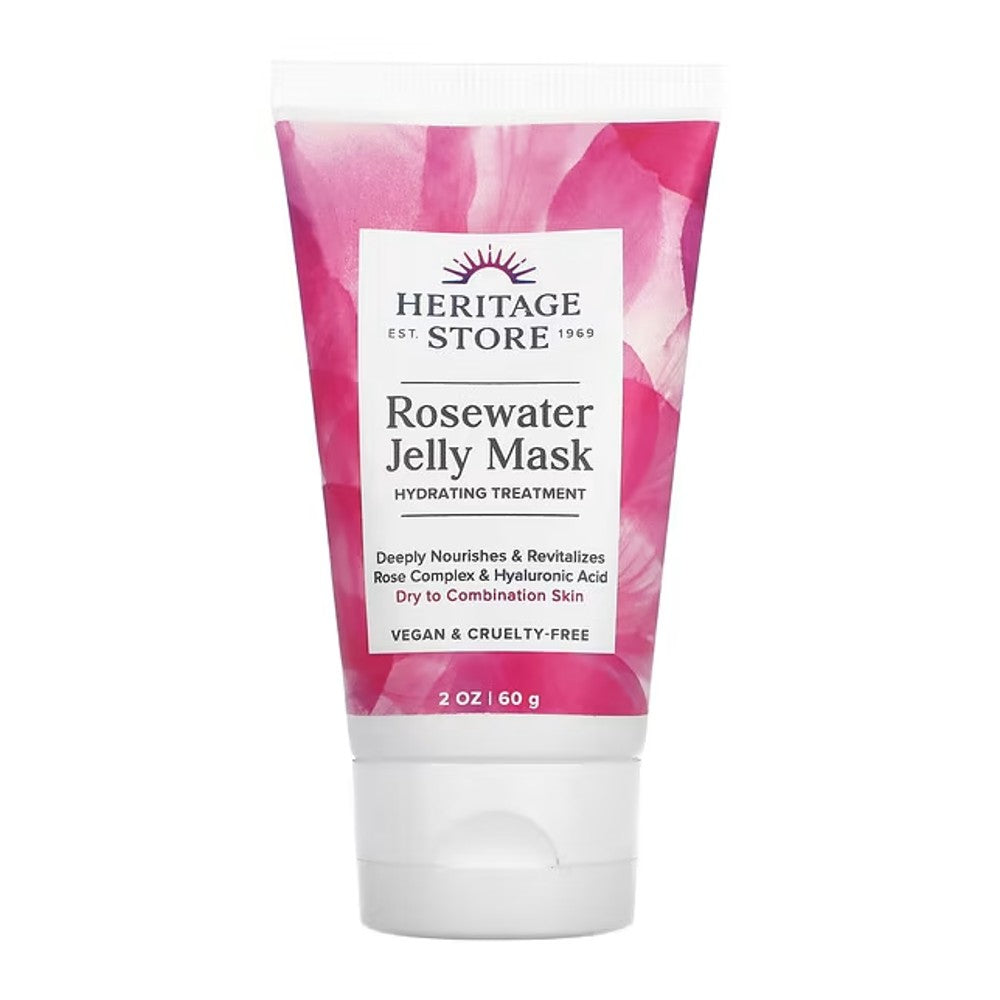 Mascarilla de gelatina de agua de rosas