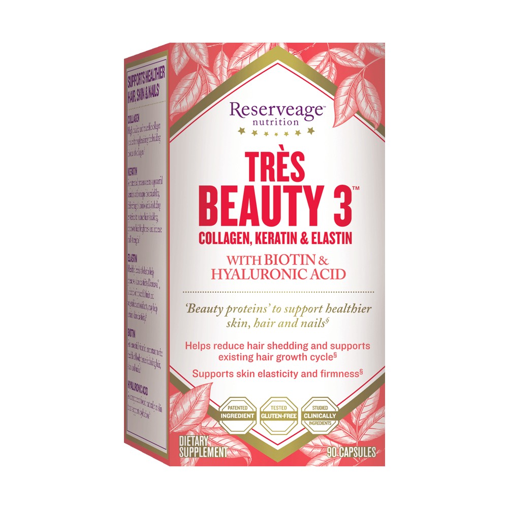 Très Beauty 3 con colágeno, queratina, elastina y biotina
