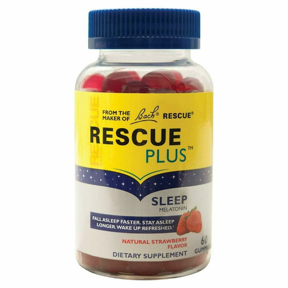Rescue Plus Sleep Melatonin Gummy Strawberry - Bach Flower Remedies