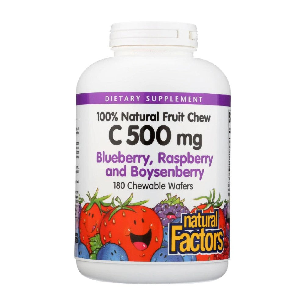 Vitamina C Masticable de Fruta 100% Natural, Arándano