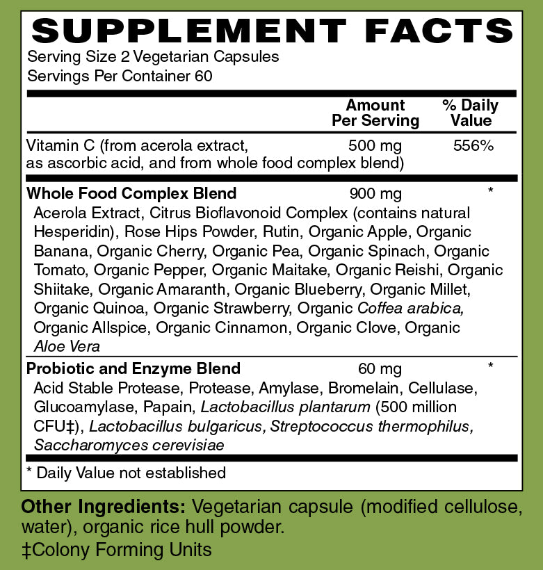 Vitamina C de alimentos integrales