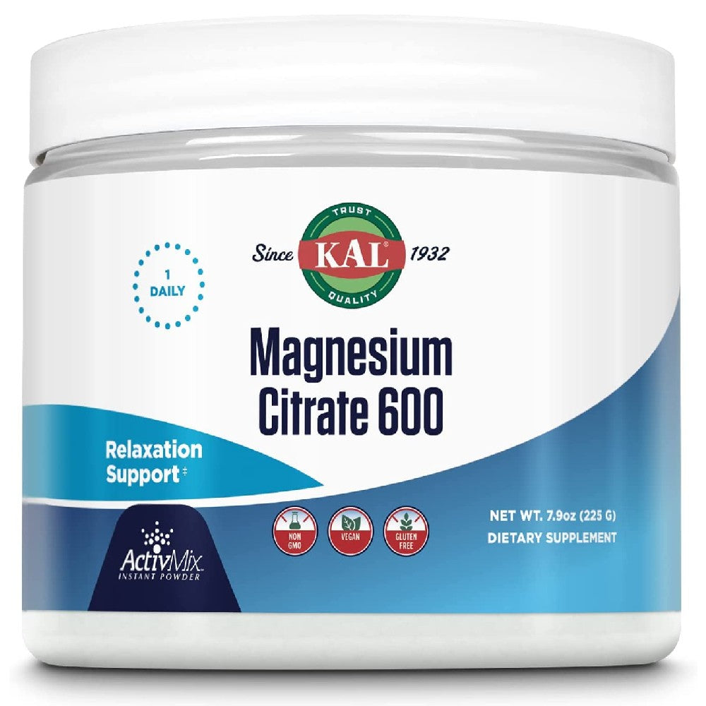 Crystal Magnesium 600 mg en Polvo, sin Sabor