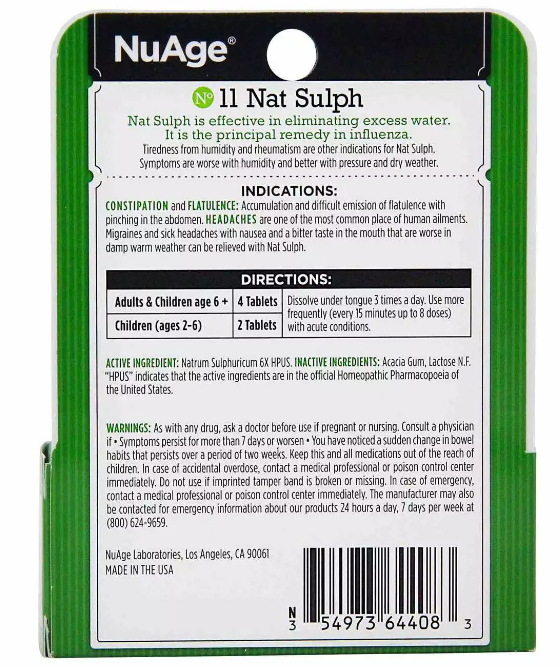 No.11 Natrum Sulph